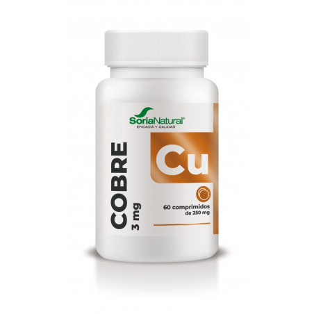 Comprar online COBRE 3 MG 60 COMP SORIA NATURAL - Farmacia Coliseum