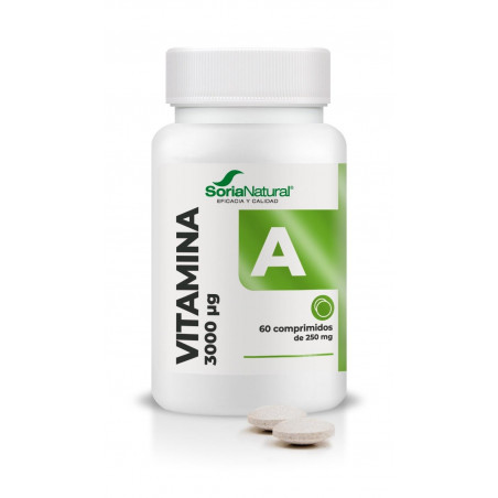 Comprar VITAMINA A 3000 MCG 60 COMP SORIA NATURAL - Farmacia Coliseum