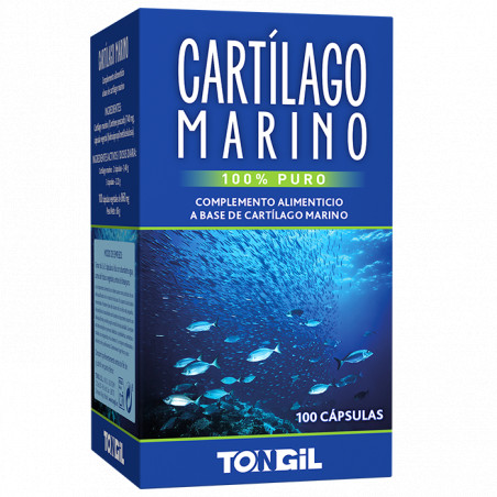 Comprar CARTILAGO MARINO 100 CAP TONGIL online - Farmacia Coliseum