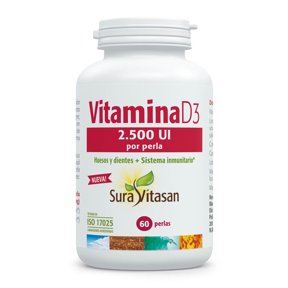 Comprar VITAMINA D3 2500 UI 60 PERLAS SURAVITASAN online - Farmacia Coliseum