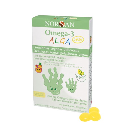 Comprar OMEGA 3 ALGA JELLY 45 GOMINOLAS NORSAN - Farmacia Coliseum