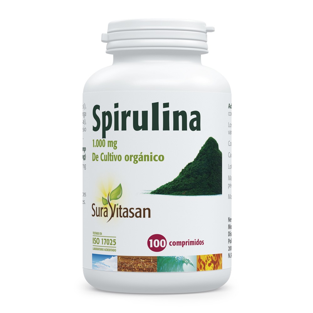Comprar ESPIRULINA 1000 MG 100 COMP SURA VITASAN online - Coliseum