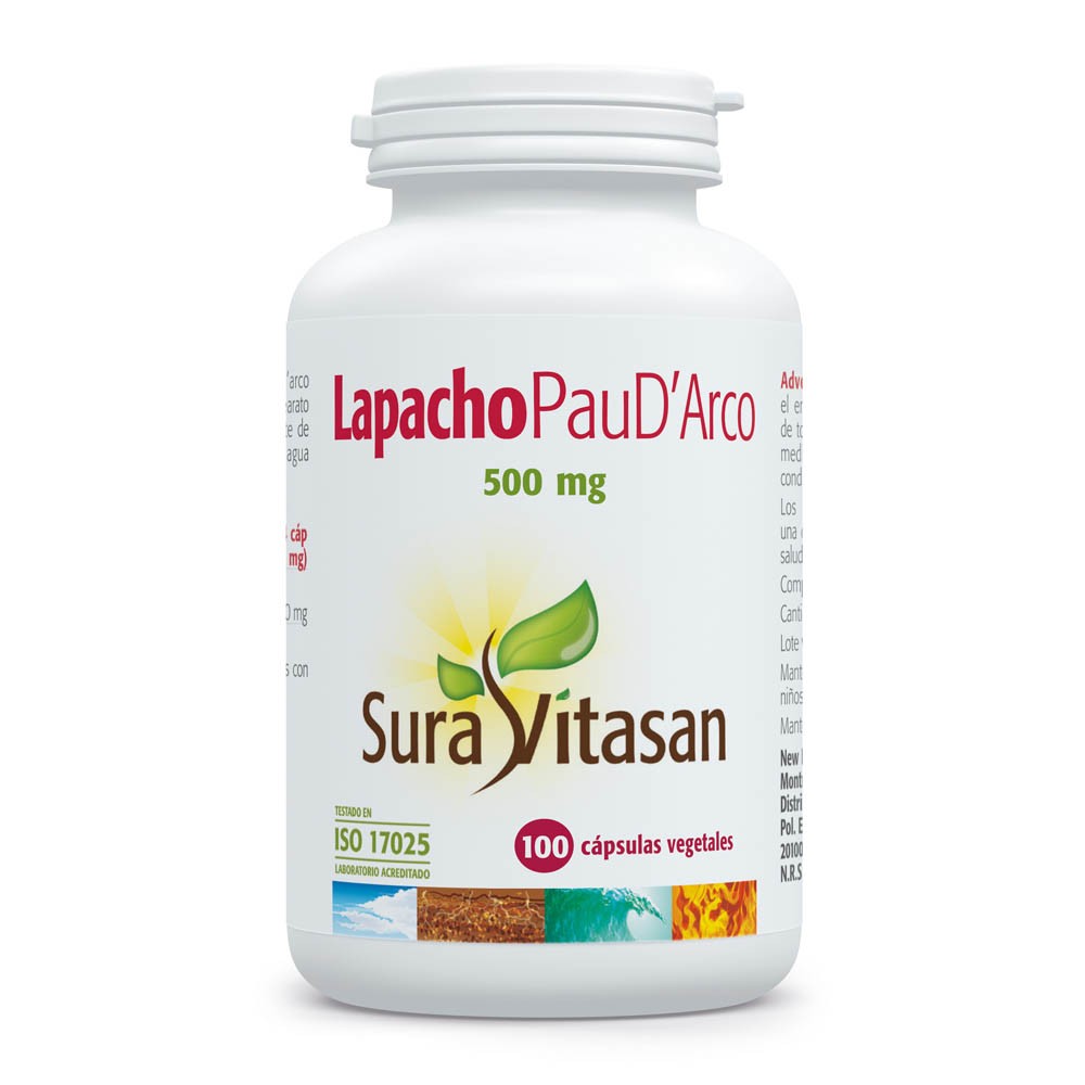 Comprar online PAU D'ARCO LAPACHO 500 MG 100 CAP SURA VITASAN-Coliseum