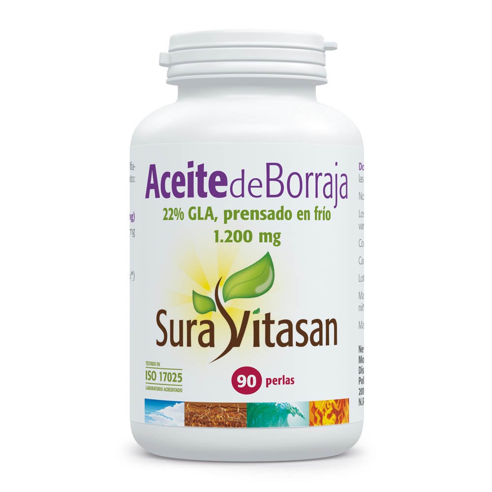 Comprar BORRAJA ACEITE 1000 MG 90 PERLAS SURA VITASAN online- Coliseum