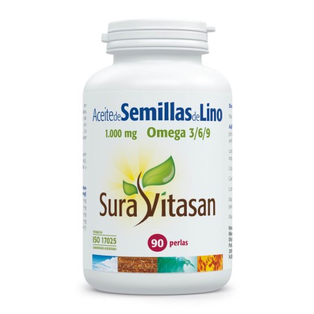 Comprar online LINO ACEITE SEMILLA 1000 MG 90 PERLAS SURA VITASAN