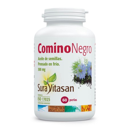 Comprar COMINO NEGRO 500 MG 60 PERLAS ACEITE DE SEMILLAS SURA VITASAN