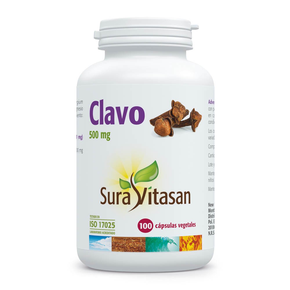Comprar online CLAVO 500 MG 100 CAP SURA VITASAN - Farmacia Coliseum