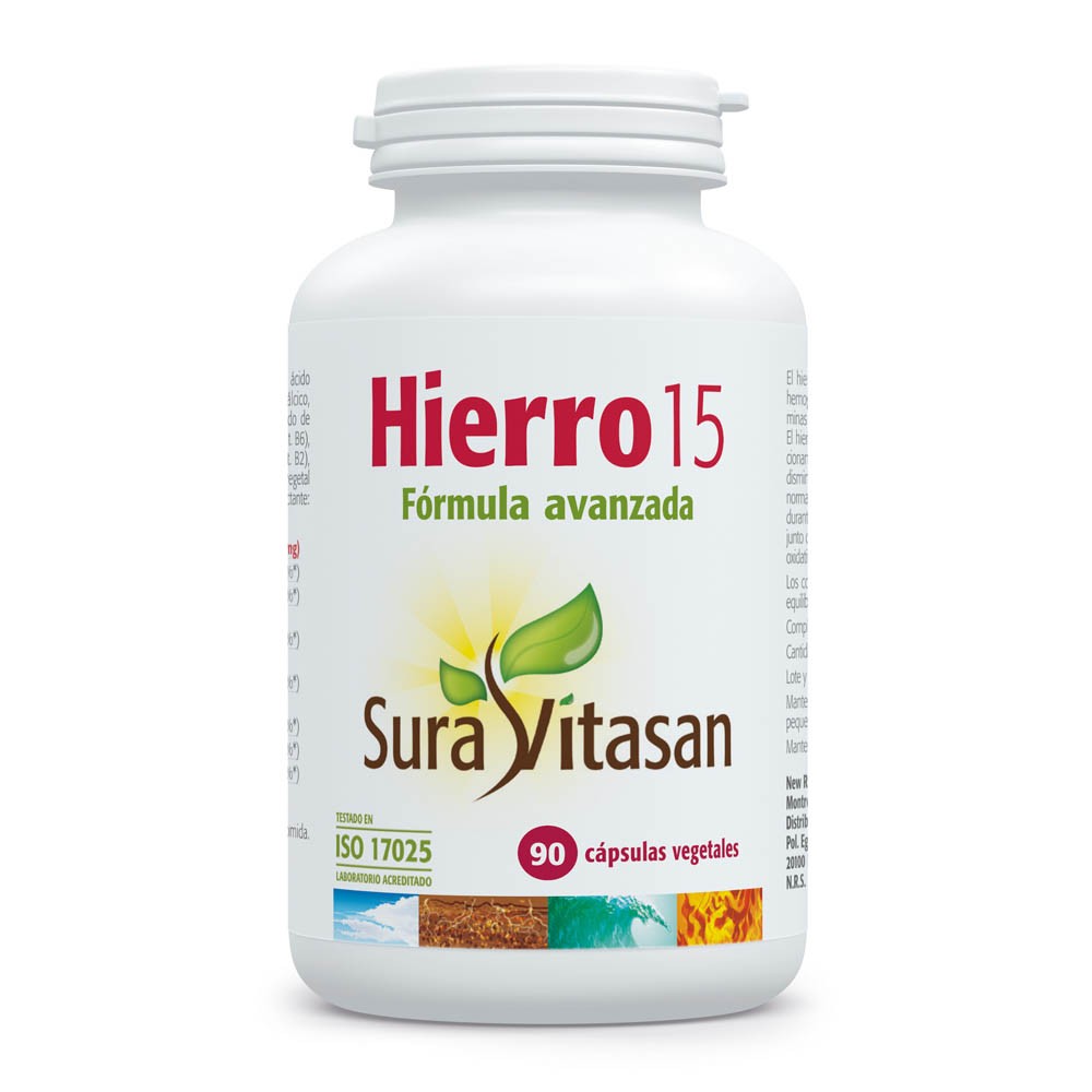 Comprar online HIERRO 15 MG 90 CAP SURA VITASAN - Farmacia Coliseum