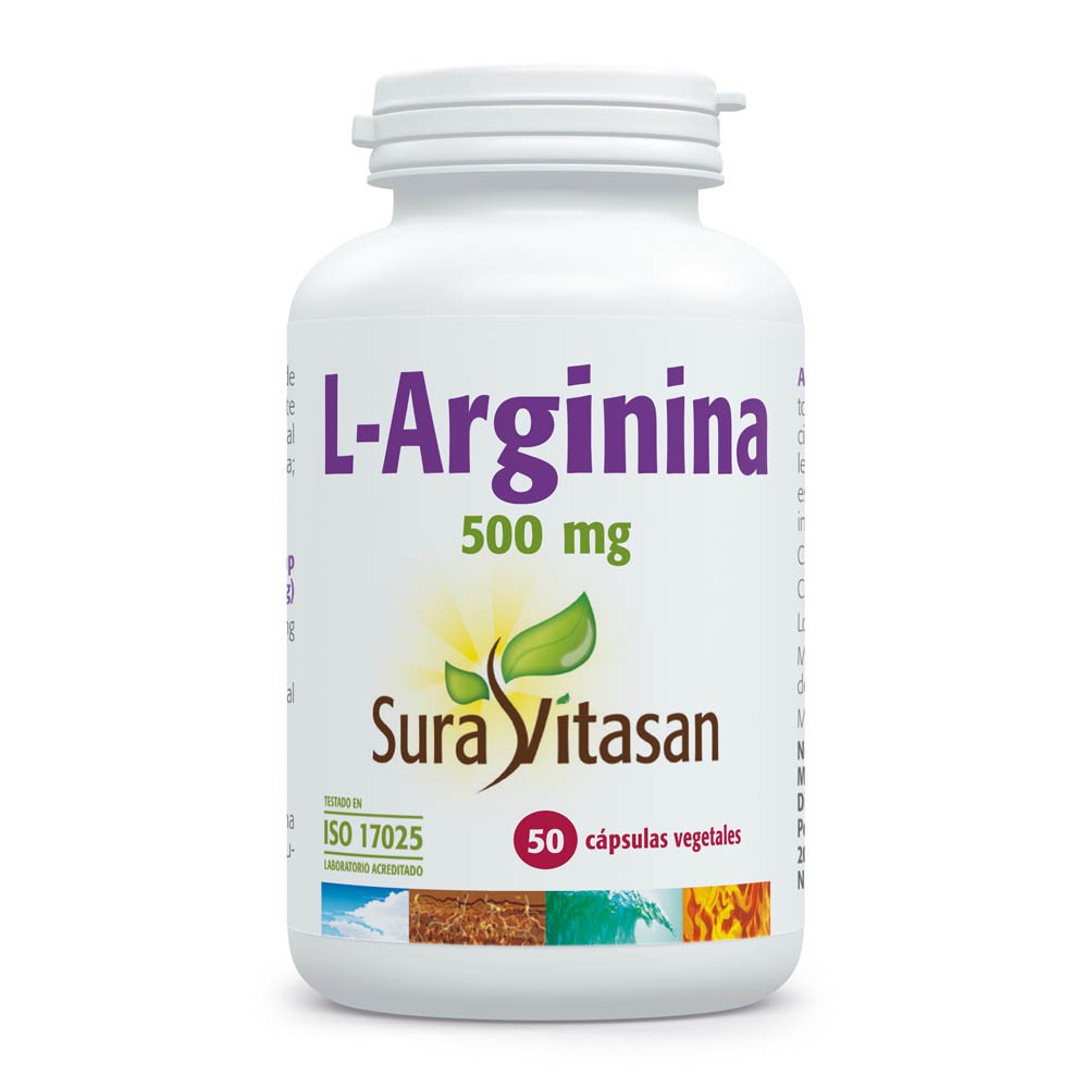 Comprar online ARGININA 500 MG 50 CAP SURA VITASAN - Farmacia Coliseum