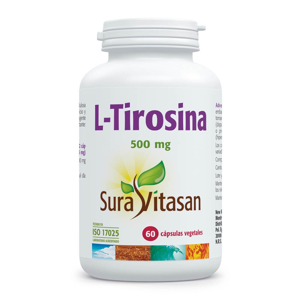 Comprar online TIROSINA 500 MG 60 CAP SURA VITASAN - Farmacia Coliseum