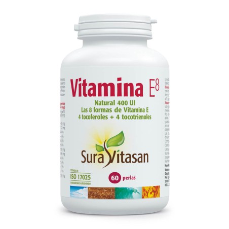 Comprar VITAMINA E (E8) 400 UI 60 PERLAS SURA VITASAN online