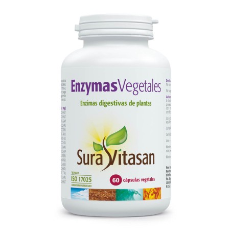 Comprar online ENZIMAS DIGESTIVAS VEGETALES 500 MG 60 COMP SURAVITASAN