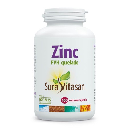 Comprar ZINC PVH QUELADO 25 MG 100 COMP SURA VITASAN online - Coliseum