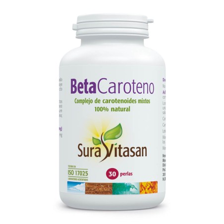 Comprar BETACAROTENO 30 PERLAS SURA VITASAN online - Farmacia Coliseum