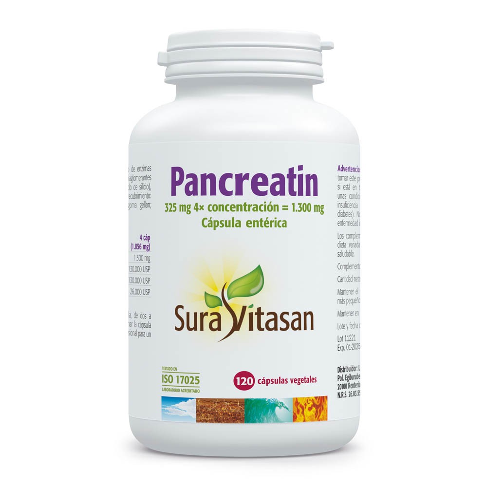Comprar online PANCREATINA 1300 MG 120 COMP SURA VITASAN - Coliseum
