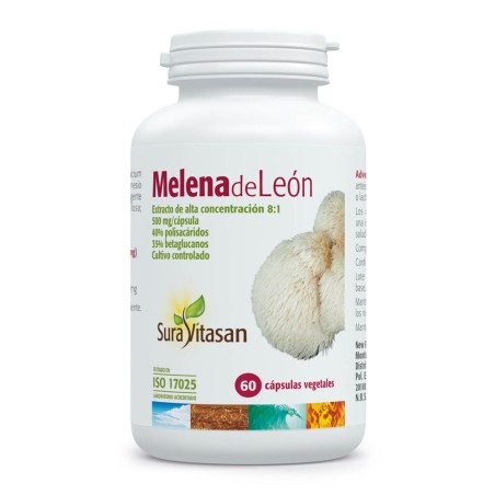 Comprar MELENA DE LEON 500 MG 60 CAP SURA VITASAN online - Coliseum