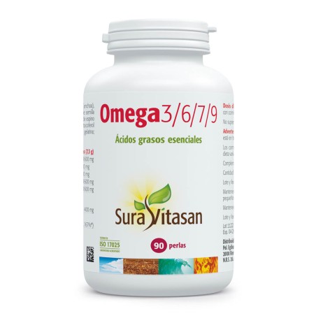 Comprar OMEGA 3 6 7 9 90 PERLAS SURA VITASAN online -Farmacia Coliseum