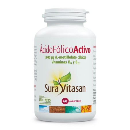 Comprar ACIDO FOLICO ACTIVO 60 CAP SURA VITASAN online - Coliseum