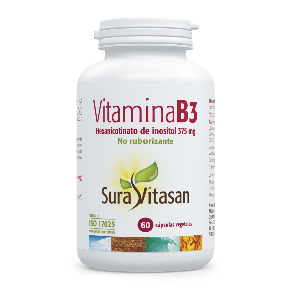 Comprar VITAMINA B-3 NIACINA 375 MG 60 CAP SURA VITASAN online
