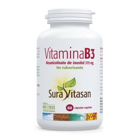 Comprar VITAMINA B-3 NIACINA 375 MG 60 CAP SURA VITASAN online