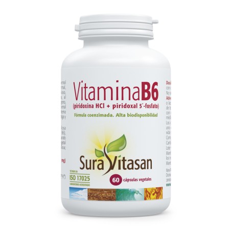 Comprar online VITAMINA B-6 PIRIDOXINA 20 MG 60 CAP SURA VITASAN