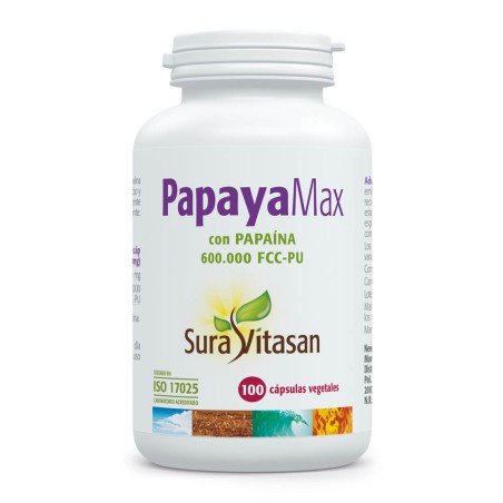 Comprar online PAPAYAMAX (PAPAINA 6 MG) 100 CAP SURA VITASAN -Coliseum