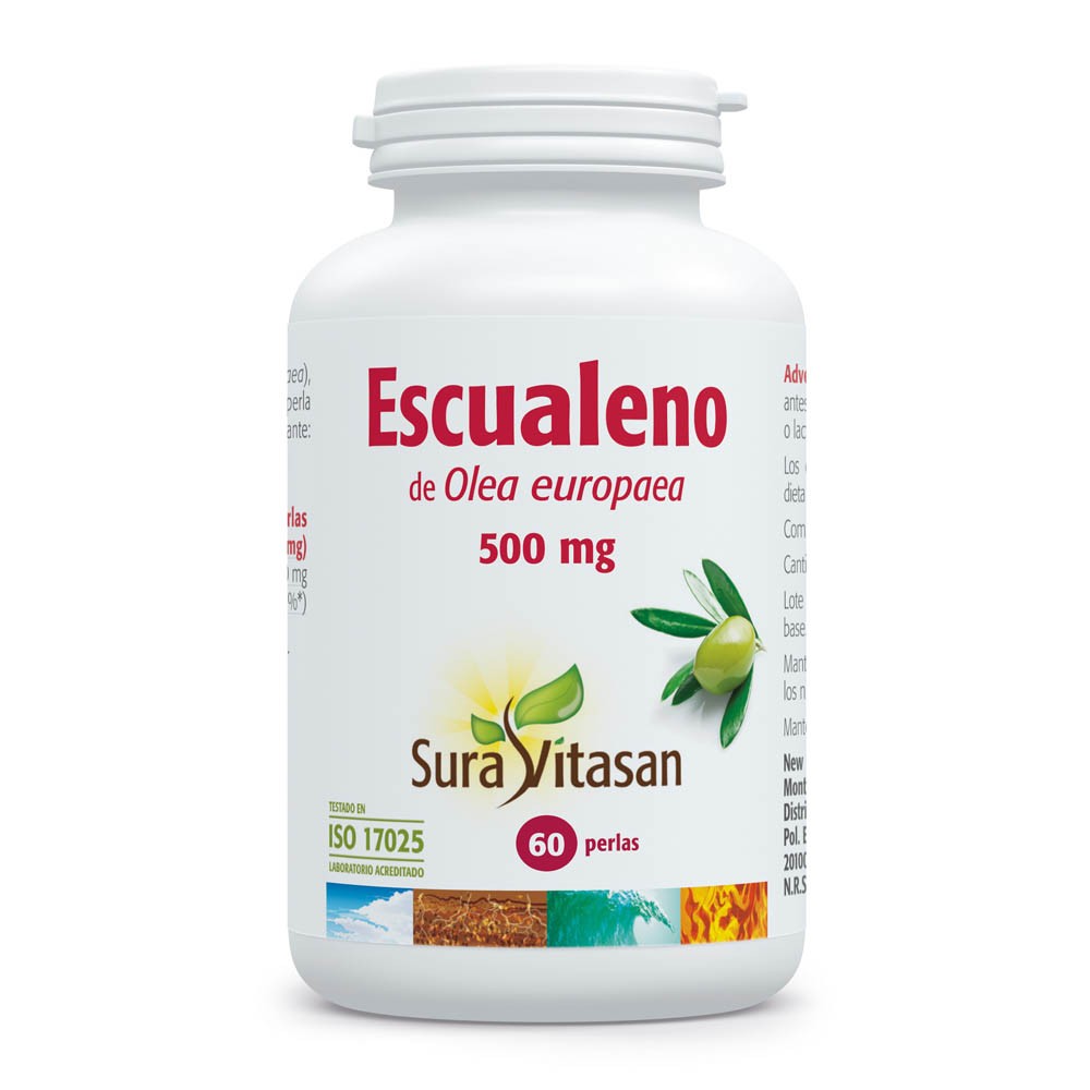 Comprar online ESCUALENO ORIGEN VEGETAL 500 MG 60 PERLAS SURA VITASAN