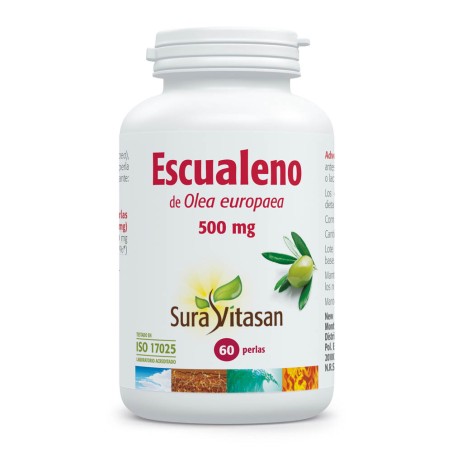 Comprar online ESCUALENO ORIGEN VEGETAL 500 MG 60 PERLAS SURA VITASAN