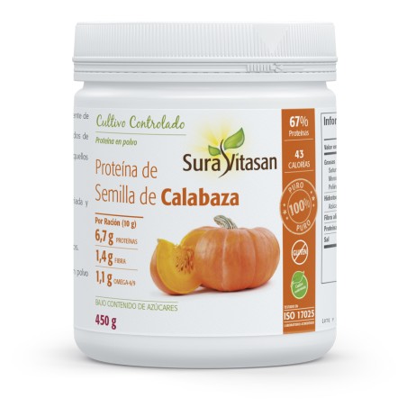 Comprar onlinePROTEINA CALABAZA SEMILLA POLVO 450 G SURA VITASAN