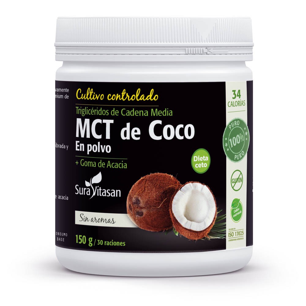 Comprar MCT DE COCO TRIGLICERIDOS CADENA MEDIA 150 G SURA VITASAN