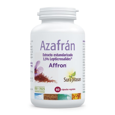 Comprar online AZAFRAN 60 CAP SURA VITASAN - Farmacia Coliseum