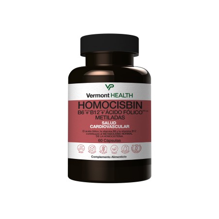 HOMOCISBIN VITAMINAS B6 B12 Y ACIDO FOLICO METILADAS 60 CAPS VERMONT