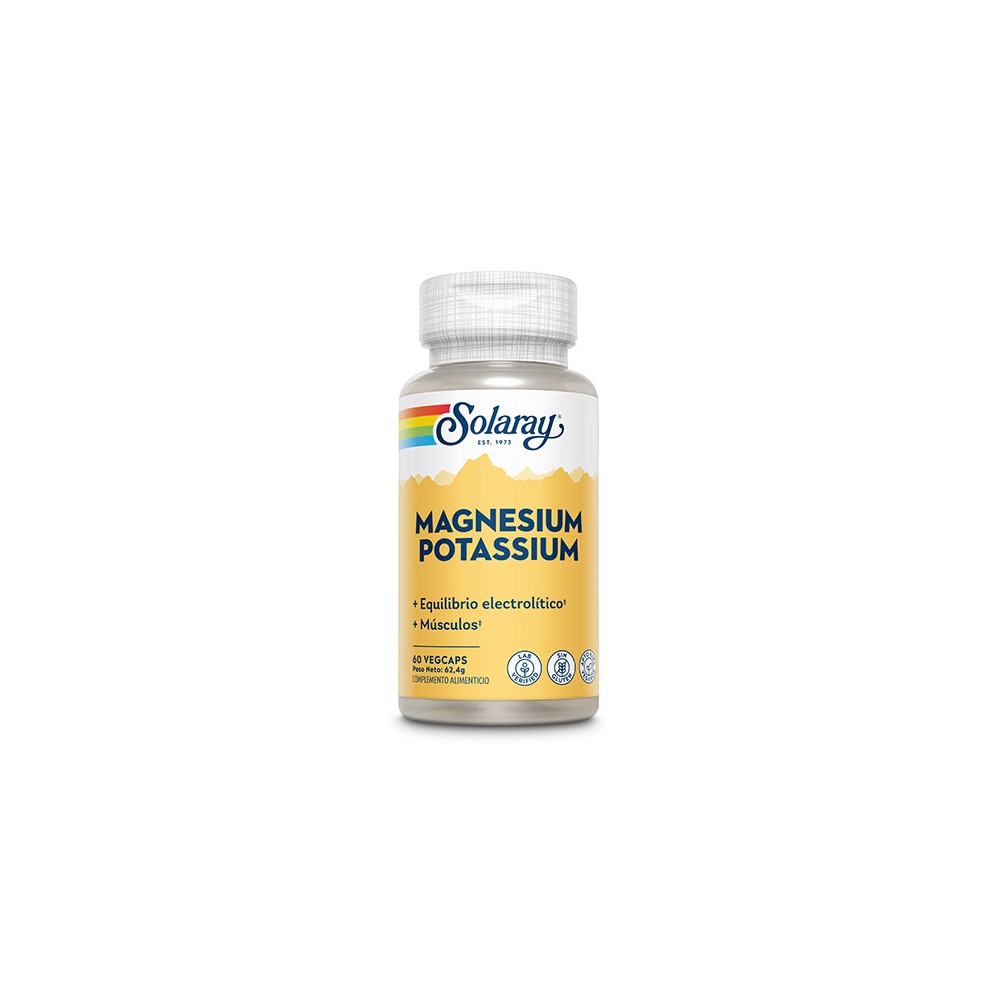 Comprar online MAGNESIO POTASIO 60 CAP SOLARAY - Farmacia Coliseum