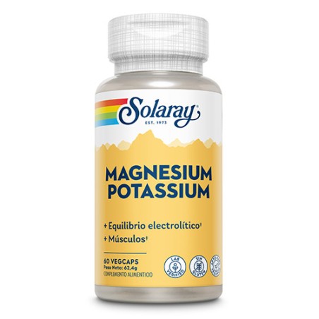 Comprar online MAGNESIO POTASIO 60 CAP SOLARAY - Farmacia Coliseum