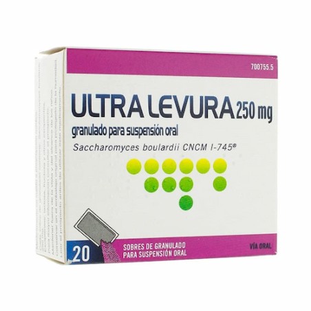 Comprar online ULTRA LEVURA 250 MG 20 SOBRES - Farmacia Coliseum