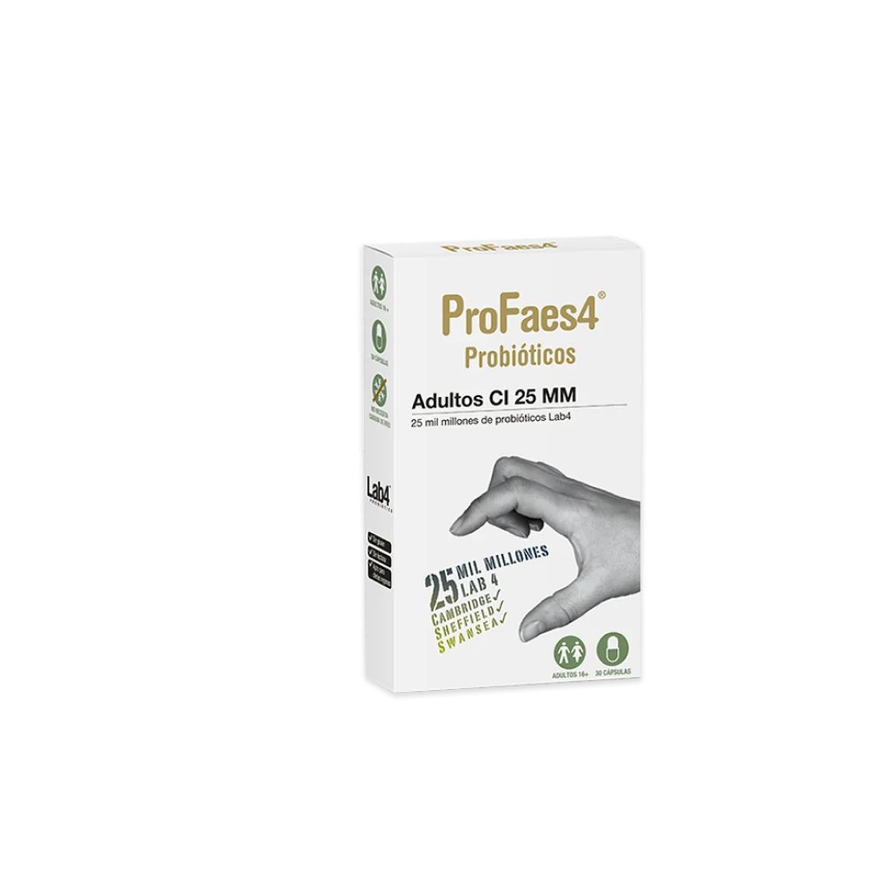 Comprar PROFAES4 ADULTOS 25MM 30 CAPS  online - Farmacia Coliseum