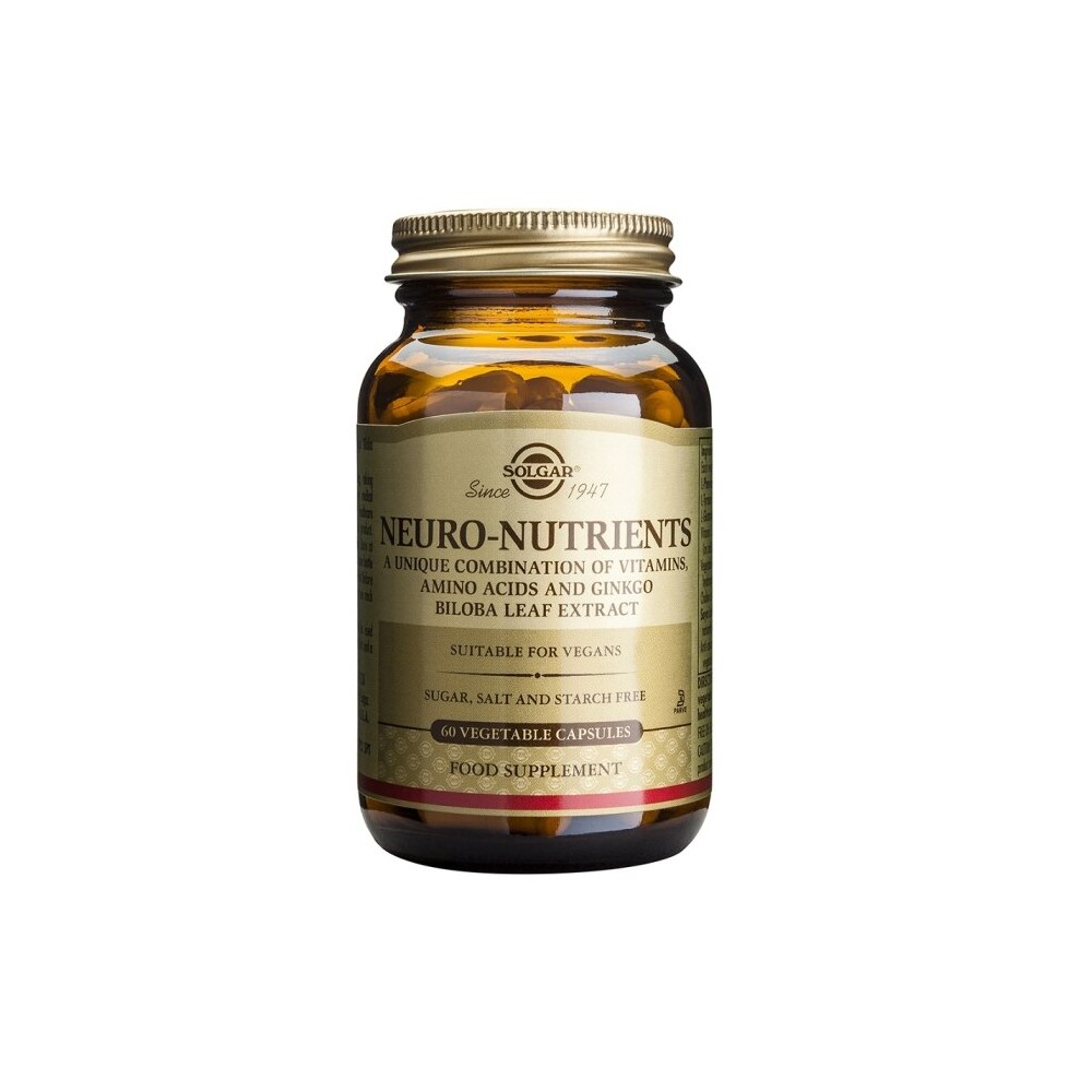 Comprar NEURO NUTRIENTES 30 CAP SOLGAR  online - Farmacia Coliseum