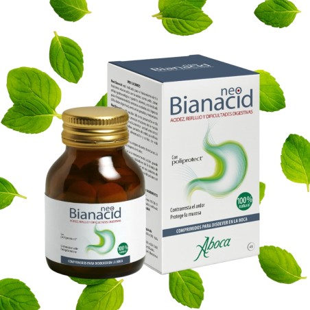 Comprar online NEOBIANACID ACIDEZ REFLUJO 45 COMP MASTICABLES ABOCA