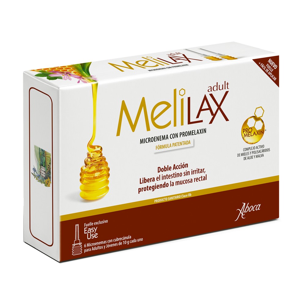 Comprar online MELILAX ADULT - 6 MICROENEMAS 10 G ABOCA