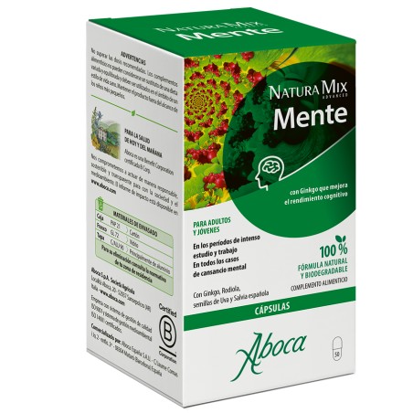 Comprar NATURA MIX ADVANCED MENTE 50 CAP ABOCA - Farmacia Coliseum