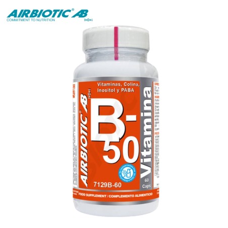Comprar VITAMIN B-50 COMPLEX 60 CAP AIRBIOTIC online - Coliseum
