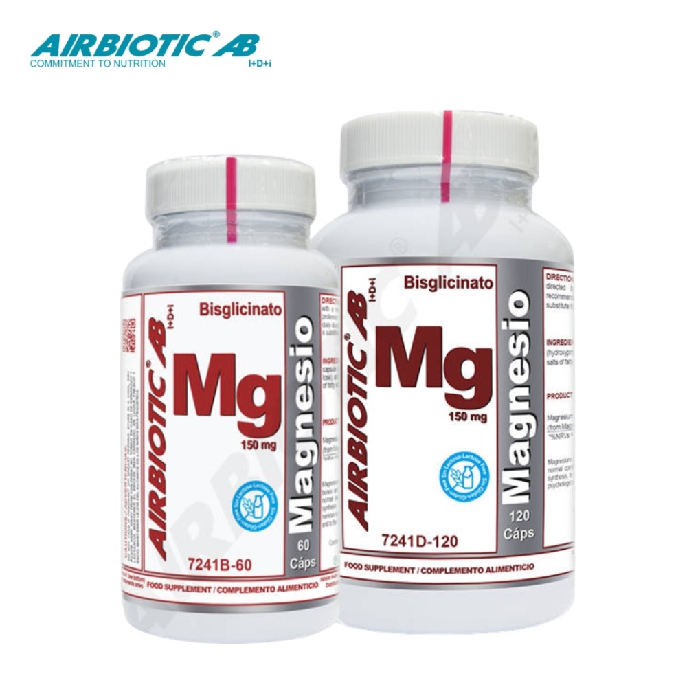Comprar MAGNESIO BISGLICINATO AB 150 MG 120 CAP AIRBIOTIC - Coliseum