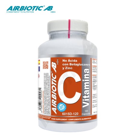 Comprar online VITAMINA C NO ACIDA 120 CAP AIRBIOTIC-Farmacia Coliseum