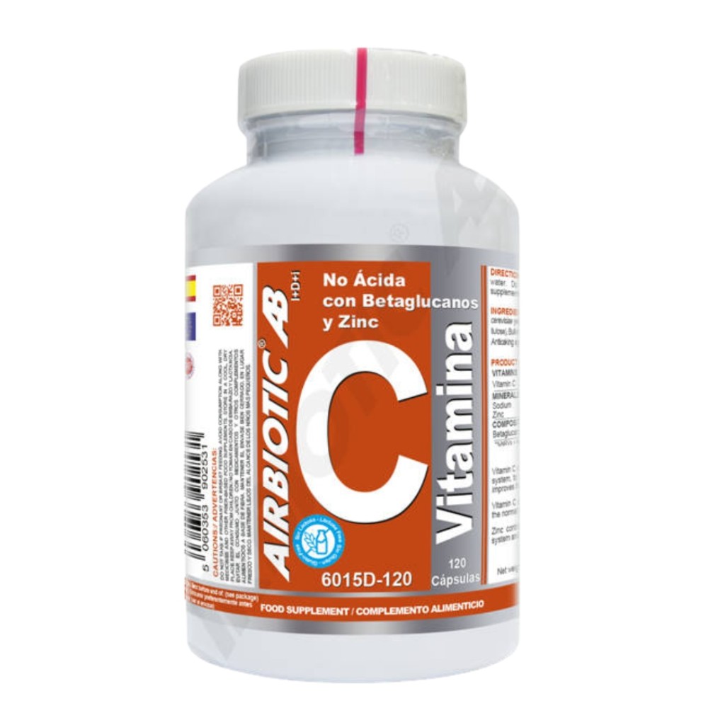 Comprar online VITAMINA C NO ACIDA 120 CAP AIRBIOTIC-Farmacia Coliseum