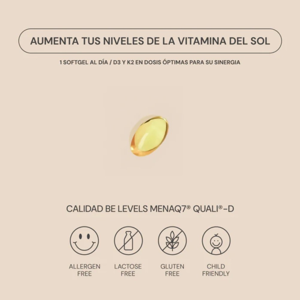 Comprar VITAMINA D3 K2 60 CAP BELEVELS online - Farmacia Coliseum