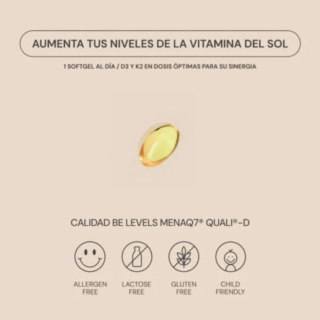 Comprar VITAMINA D3 K2 60 CAP BELEVELS online - Farmacia Coliseum