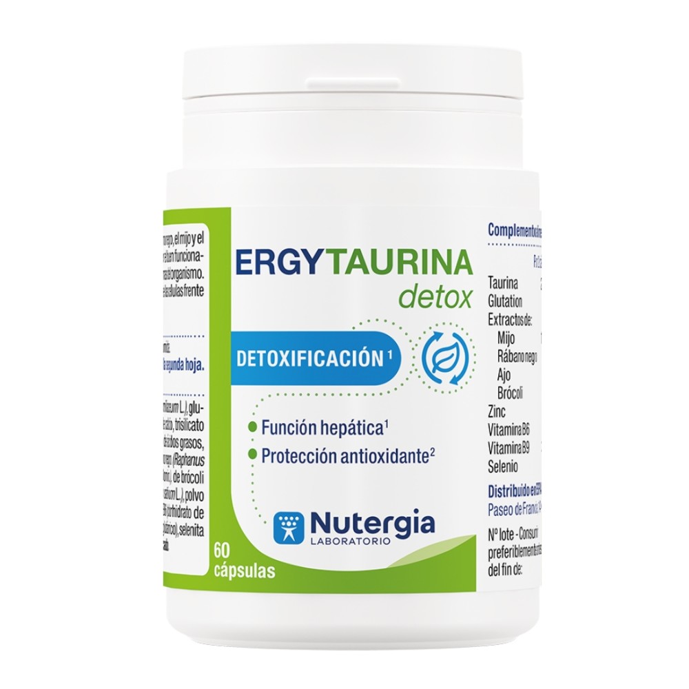 Comprar ERGYTAURINA DETOX 60 CAP NUTERGIA online - Farmacia Coliseum