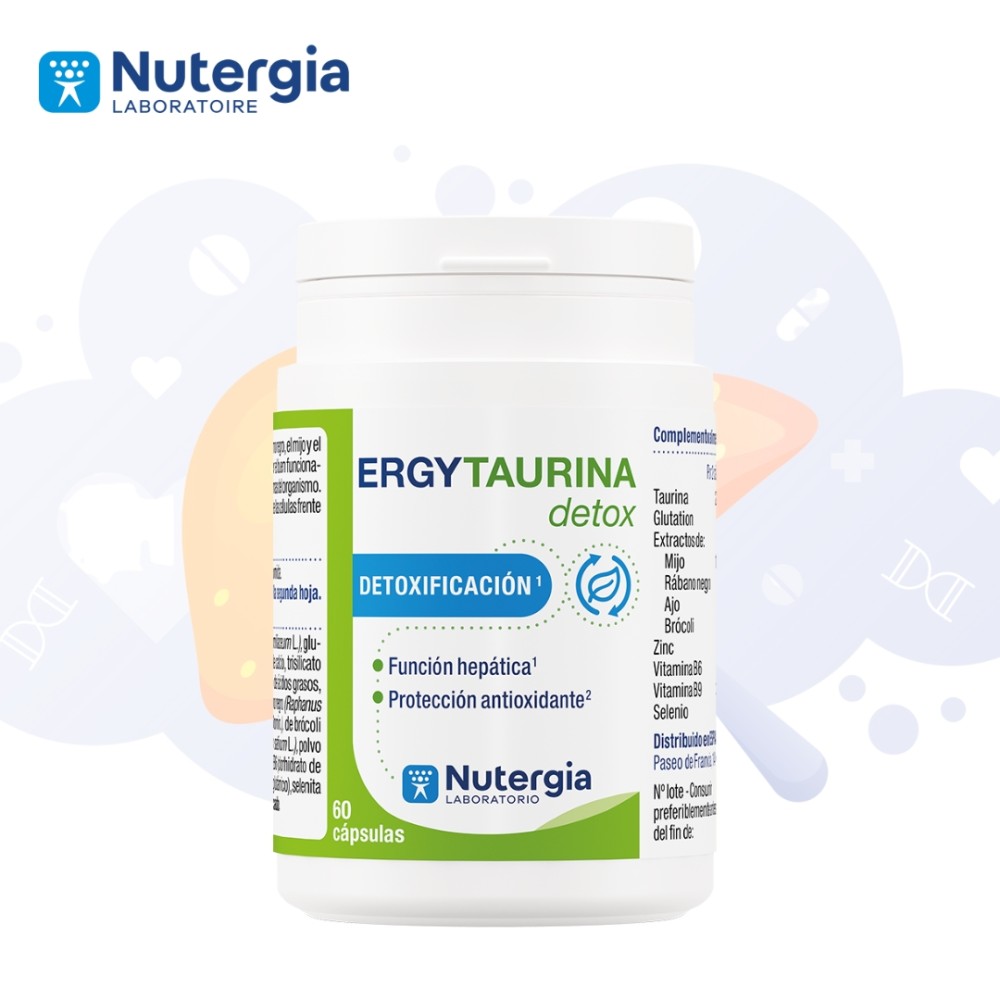 Comprar ERGYTAURINA DETOX 60 CAP NUTERGIA online - Farmacia Coliseum