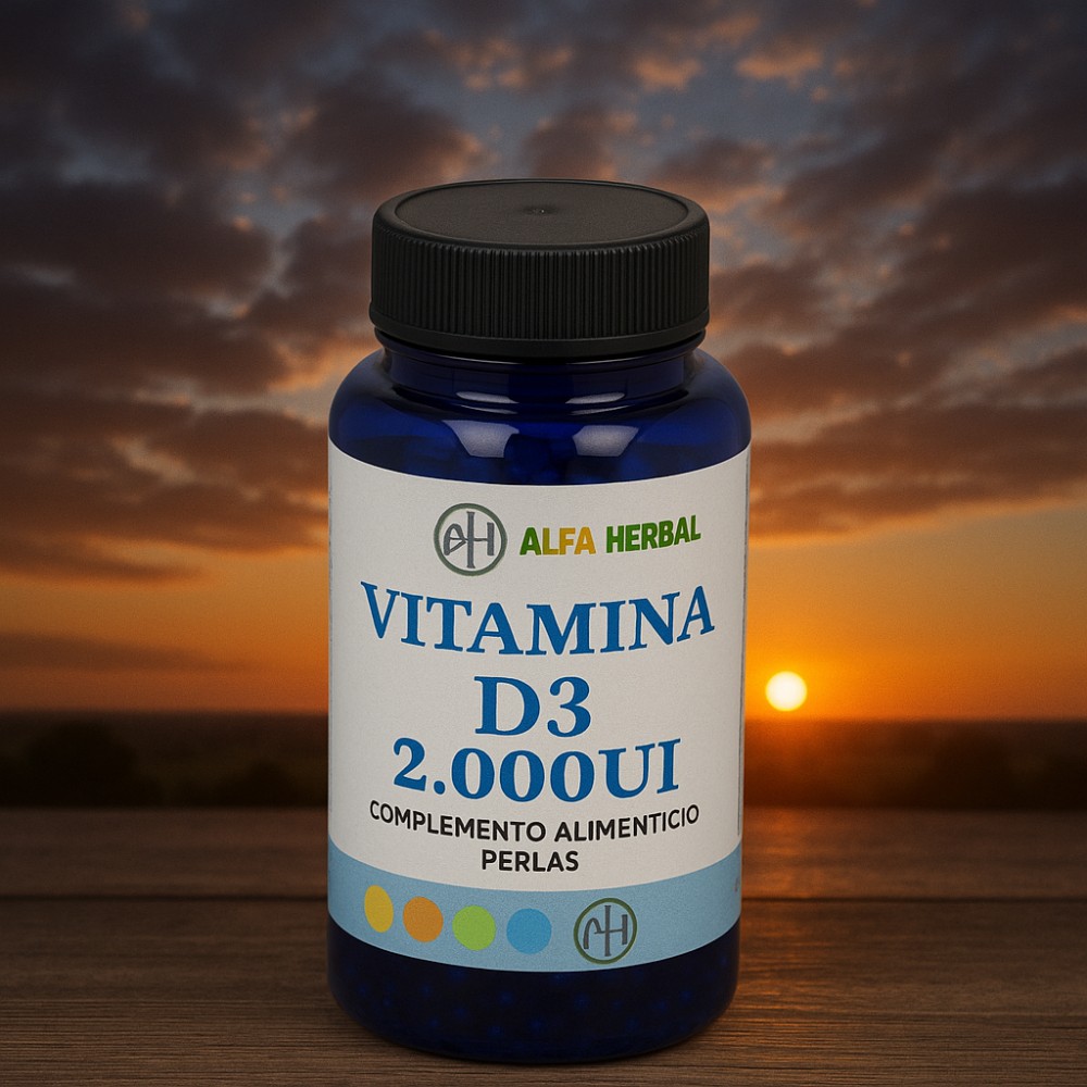 Comprar VITAMINA D3 2000UI 100 PERLAS ALFA HERBAL online - Coliseum