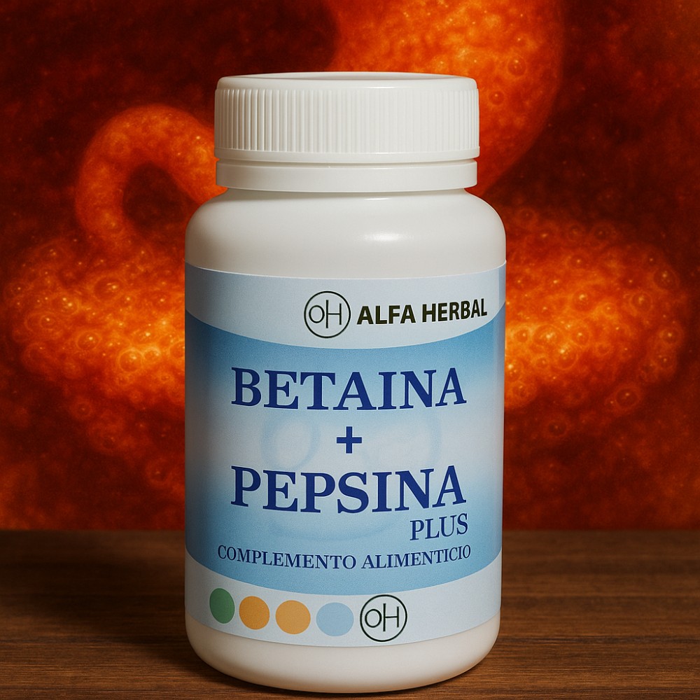 Comprar online BETAINA + PEPSINA 60 CAPS ALFA HERBAL - Farmacia Coliseum